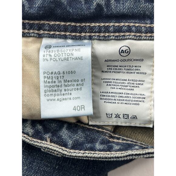 AG Adriano Goldschmied‎ Tellis Modern Slim Blue Jeans Men's Size 40 x 33 Inseam - Picture 10 of 16